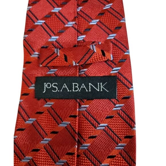 Jos. A. Bank Red and Black Geometric Tie - Picture 2 of 4
